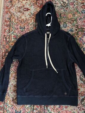 Outerknown Navy Blue Half Zip Hightide Hoodie